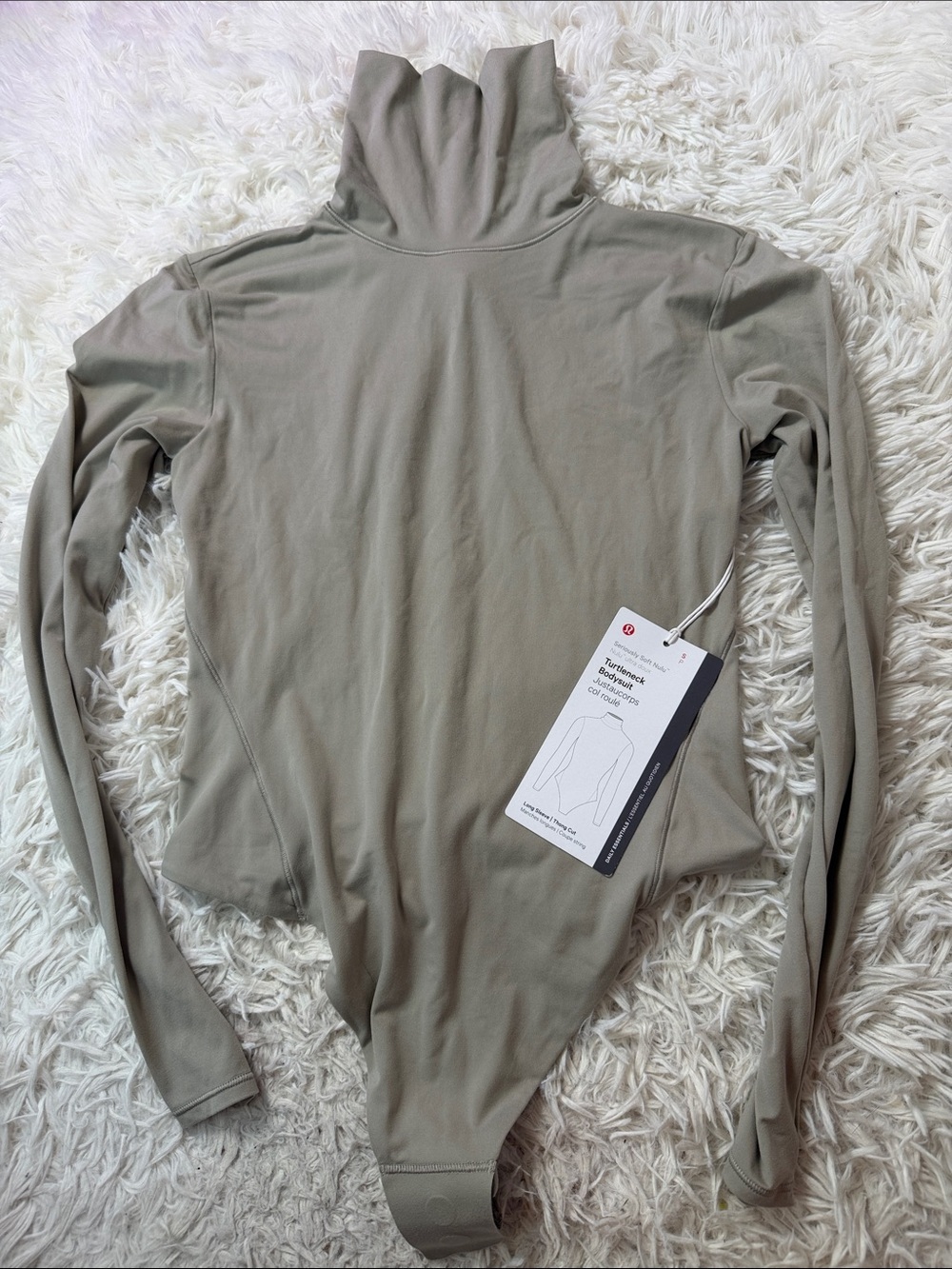 NWT Lululemon Wundermost Ultra-Soft Nulu Turtleneck Bodysuit Riverstone